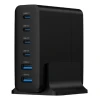 Сетевое зарядное устройство Gembird 75 Вт PD GaN 2x USB-A 4x USB-C Black (8716309133876)