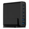 Сетевое зарядное устройство Gembird 75 Вт PD GaN 2x USB-A 4x USB-C Black (8716309133876)