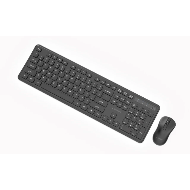Комплект клавіатура + миша Gembird KBS-WPS-01 Slim Pro Business бездротовий US розкладка Black (8716309136808)