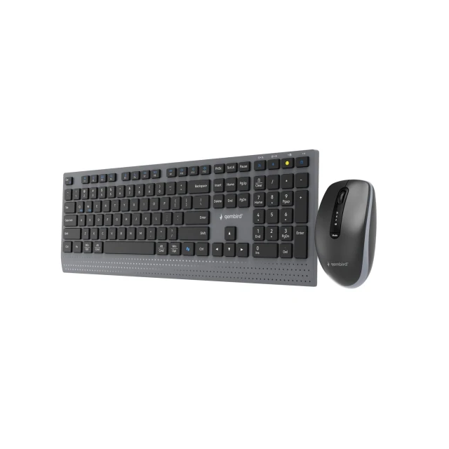 Комплект клавіатура + миша Gembird KBS-WPS-02 бездротовий US розкладка Black (8716309136891)