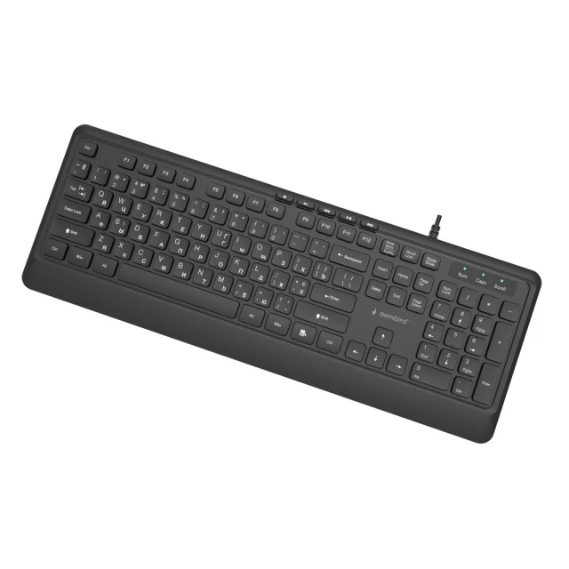 Клавиатура Gembird KB-MCH-05-CYRL USB мультимедийная 5 горячих клавиш русская раскладка Black (8716309137119)