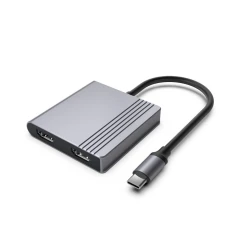 Мультиадаптер Gembird USB Type-C 3 в 1 (USB, HDMI, PD) Gray (8716309137256)