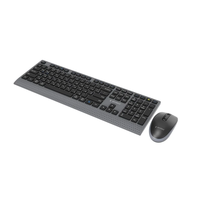 Комплект клавиатура + мышь Gembird KBS-WPS-02-CYRL беспроводной RU раскладка Black (8716309137942)