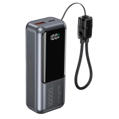 Портативний зарядний пристрій Gembird PB10-PD20-LCD-02 10000 mAh LCD 20 Вт Grey (8716309138307)