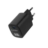 Мережевий зарядний пристрій Gembird 60 Вт PD USB-C з дисплеєм LCD Black (8716309138451)