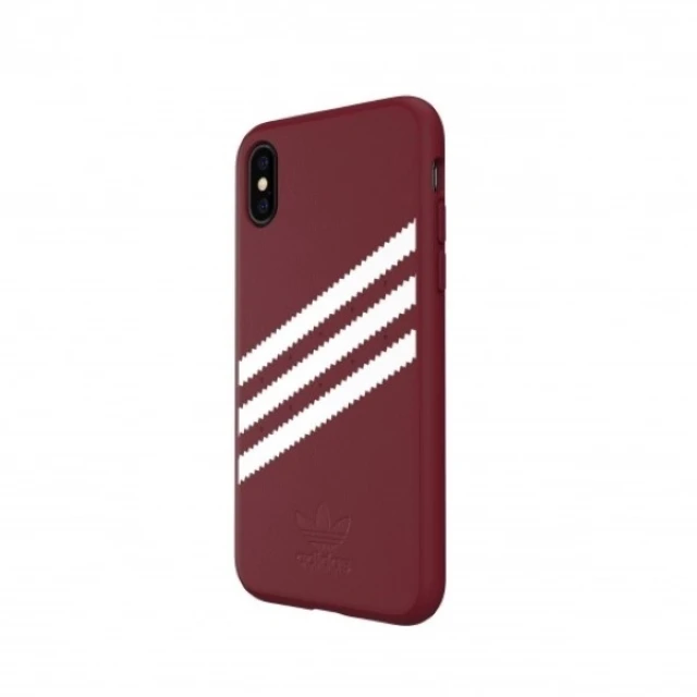 Чохол Adidas OR Moulded PU Suede для iPhone XS | X Collegiate Burgundy (33282)