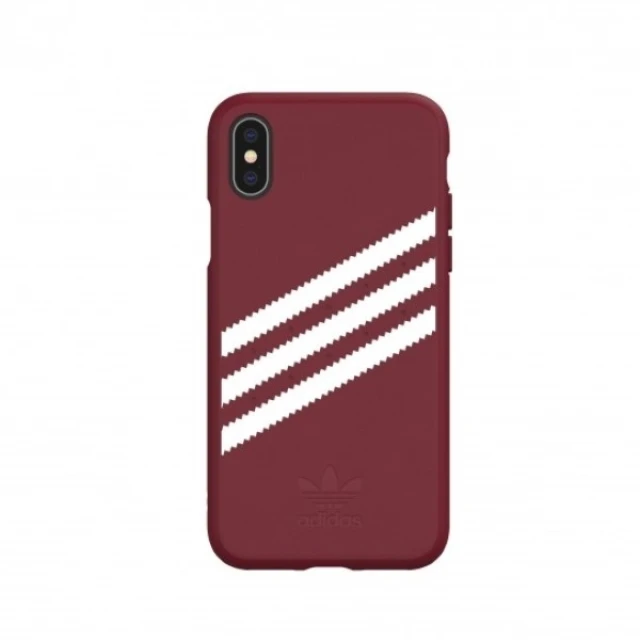 Чохол Adidas OR Moulded PU Suede для iPhone XS | X Collegiate Burgundy (33282)