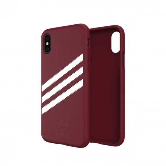 Чохол Adidas OR Moulded PU Suede для iPhone XS | X Collegiate Burgundy (33282)