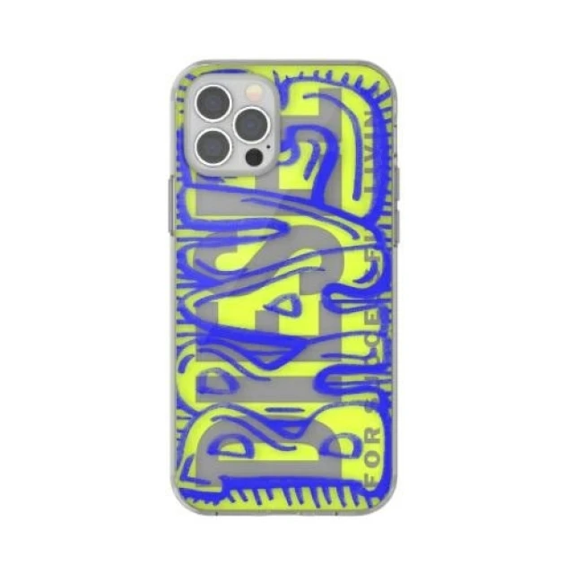 Чохол Diesel Snap Case Clear AOP для iPhone 12 Pro Max Blue/Lime (42565)