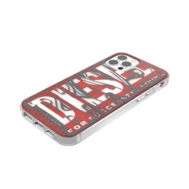 Чохол Diesel Snap Case Clear AOP для iPhone 12 Pro Max Red/Grey (42568)