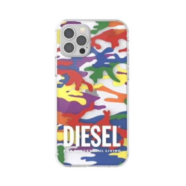 Чехол Diesel Clear Case Pride Camo AOP для iPhone 12 Pro Max Colorful (44333)