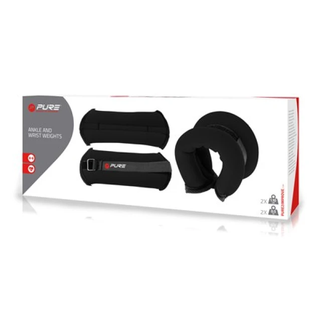 Обважнювачі на щиколотки та зап'ястя Pure2Improve 2x0,5 кг Black (8719407035349)