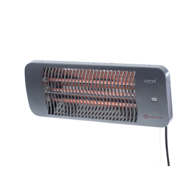 Інфрачервоний обігрівач Sunred Lugo Quartz Wall LUG-2000W настінний 2000 Вт IP24 Grey (8719956290688)