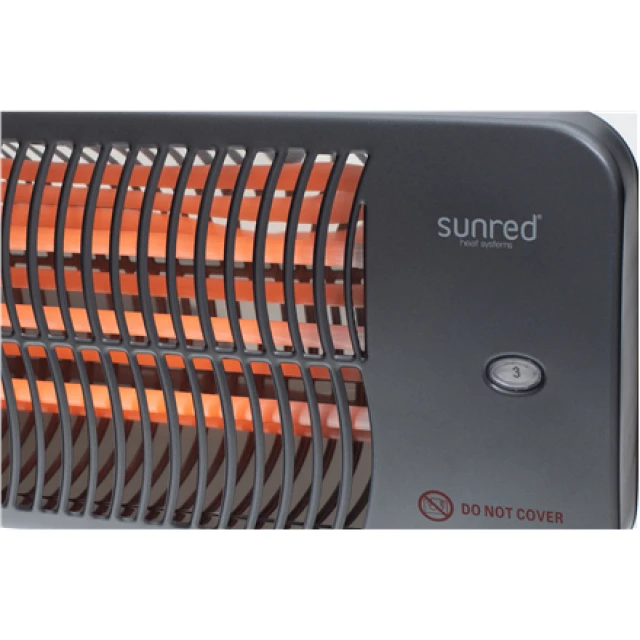 Інфрачервоний обігрівач Sunred Lugo Quartz Wall LUG-2000W настінний 2000 Вт IP24 Grey (8719956290688)