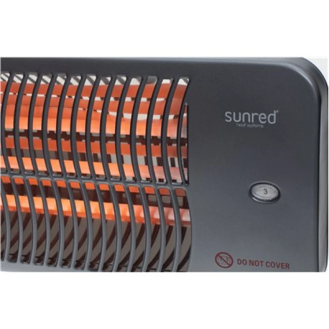 Інфрачервоний обігрівач Sunred Lugo Quartz Wall LUG-2000W настінний 2000 Вт IP24 Grey (8719956290688)