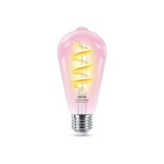 Розумна лампа WiZ Philips Smart WiFi Filament Clear ST64 E27 6,3 Вт 470 Лм RGB Wizarding World (8720169165816)