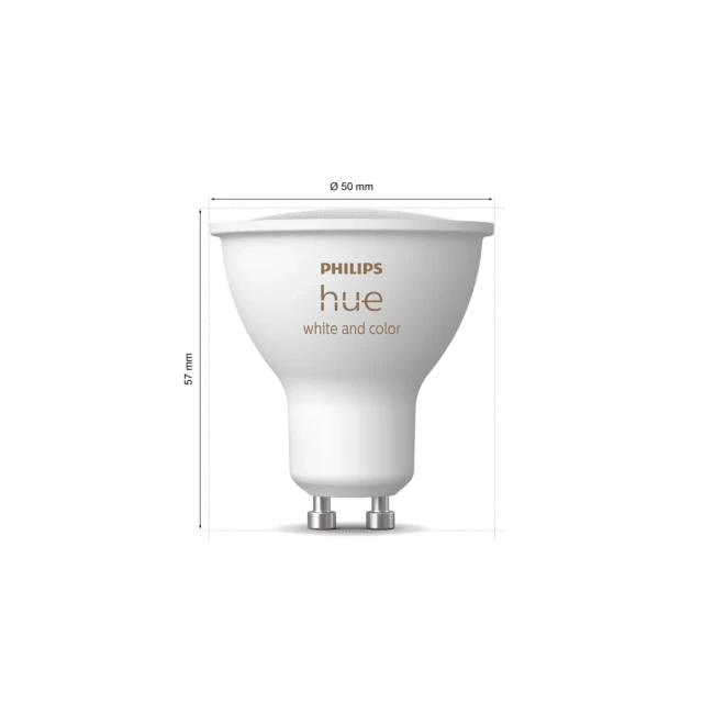 Лампа Philips Hue White and Colour Ambiance GU10 4.2 Вт 2 шт (8720169229815)