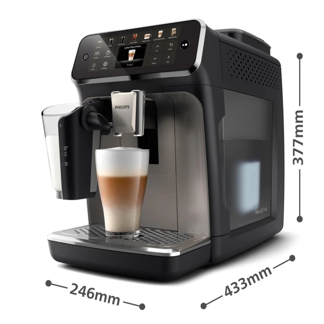 Кавомашина автоматична Philips 4400 Series EP4449/70 15 bar 1500 Вт Black (8720389032196)