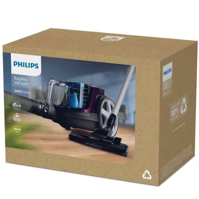 Пилосос Philips PowerPro Compact FC9333/09 650 Вт Purple (8720389036613)