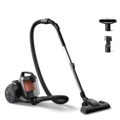 Philips | Odkurzacz | XB1142/10 seria 1000 | Bezworkowy | Moc 800 W | Pojemność zbiornika na kurz 1,3 l | Kolor: głęboka czerń/koralowy