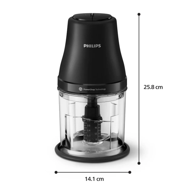 Кухонний комбайн Philips HR1501/00 3000 1 л Black (8720389066535)