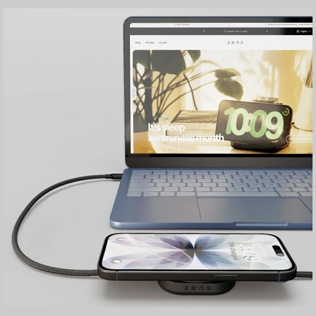Бездротовий зарядний пристрій Zens Pro 2 Qi2 15W USB-C/USB-C Black (ZECC05B/00)