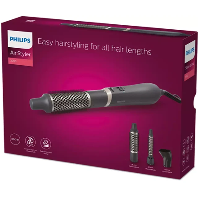 Фен-стайлер Philips 3000 Series BHA301/00 800 Вт Black (8720689002776)