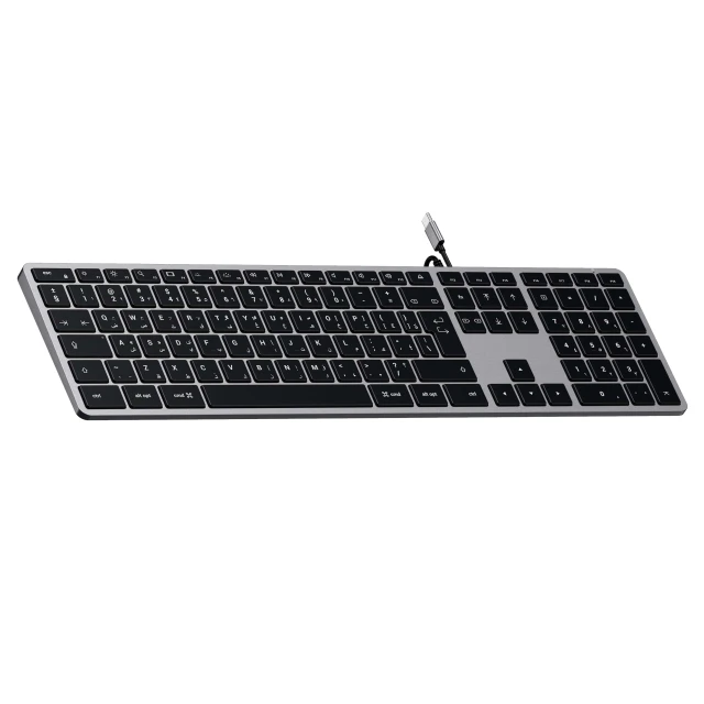 Дротова клавіатура Satechi Slim W3 Wired USB-C QWERTY Grey (879961009083)