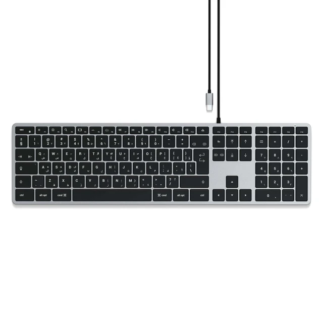 Дротова клавіатура Satechi Slim W3 Wired USB-C QWERTY Grey (879961009083)
