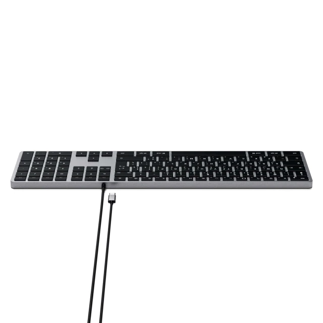 Дротова клавіатура Satechi Slim W3 Wired USB-C QWERTY Grey (879961009083)