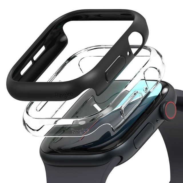 Чохол Ringke Slim для Apple Watch 10 46 mm (2 pack) Clear Matte Black (8800274964020)