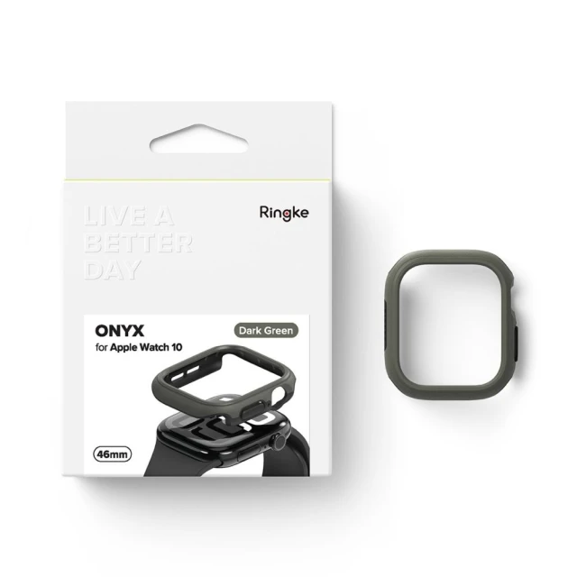 Чохол Ringke Onyx для Apple Watch 10 46 mm Dark Green (8800274969674)