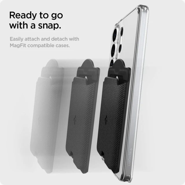 Чохол Spigen Urban Fit Wallet MagSafe Magnetic Card Holder Galaxy S Black with MagSafe (AFA09208)