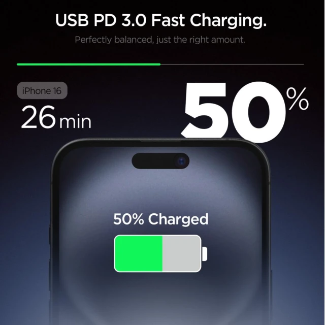 Мережевий зарядний пристрій Spigen Essential EE201EU 20W USB-C Black (ACH09217)