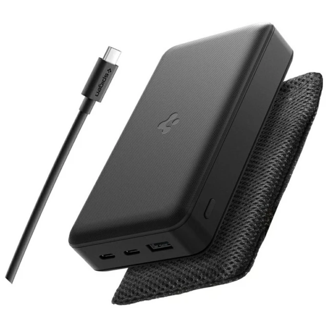 Портативний зарядний пристрій Spigen 30W 30000 mAh Black (ABA09435)