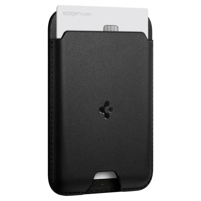 Магнітний гаманець Spigen Valentinus Pro 3 Cards Black with MagSafe (AFA09442)