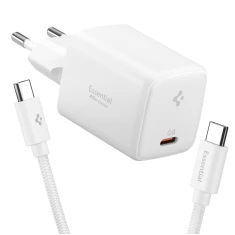 Мережевий зарядний пристрій Spigen Essential 1-Port 45W + Type-C Cable White (ACH09473)
