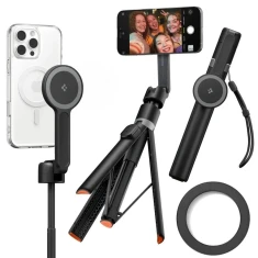 Універсальний штатив Spigen S581W Bluetooth Selfie Stick Tripod Black with MagSafe (AMP09534)