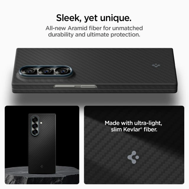 Чохол Spigen AirSkin Aramid для Samsung Galaxy Fold7 (F966) Black (ACS09555)