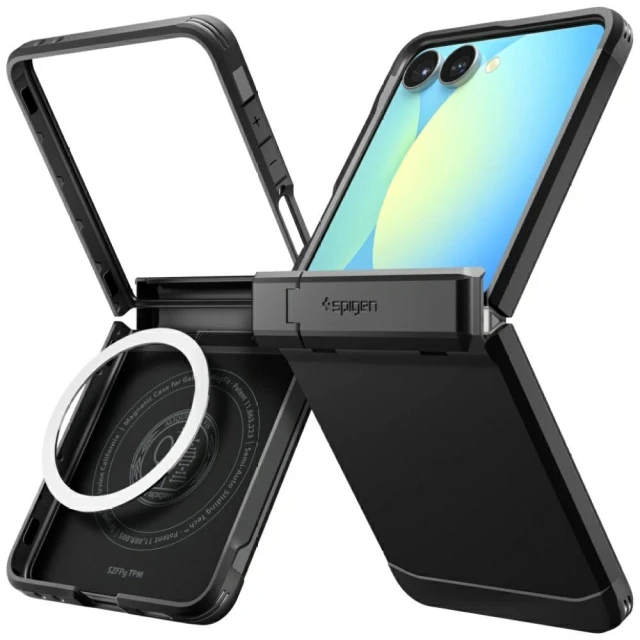 Чохол Spigen Tough Armor Pro для Samsung Galaxy Flip7 (F766) Black with MagSafe (ACS09561)