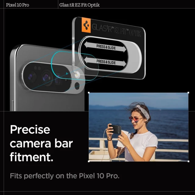 Захисне скло Spigen для камери Google Pixel 10 Pro Optik Glas.TR Crystal Clear (2 pack) (AGL09662)
