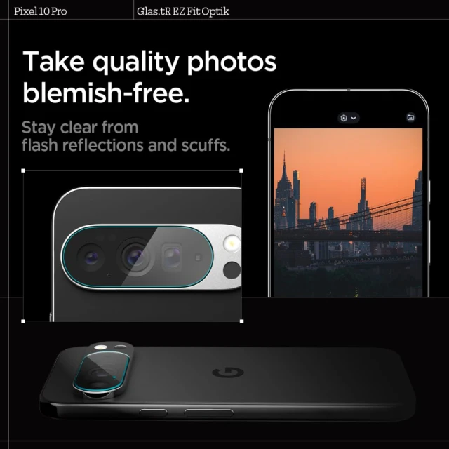 Захисне скло Spigen для камери Google Pixel 10 Pro Optik Glas.TR Crystal Clear (2 pack) (AGL09662)