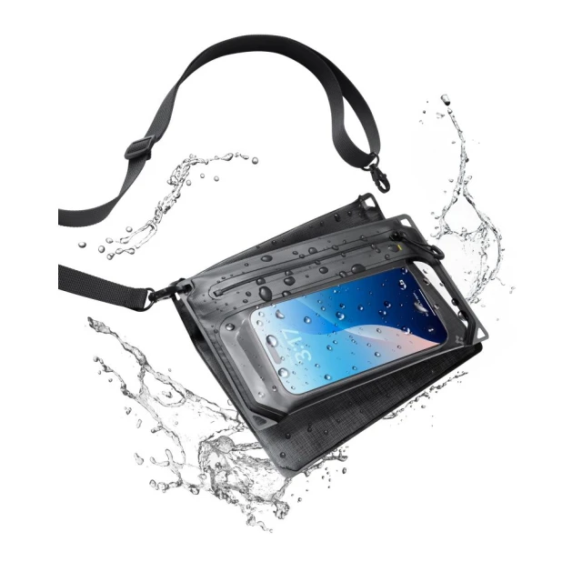 Водонепроницаемый чехол Spigen A640 Universal Waterproof Case CrossBag Black (AMP09746)