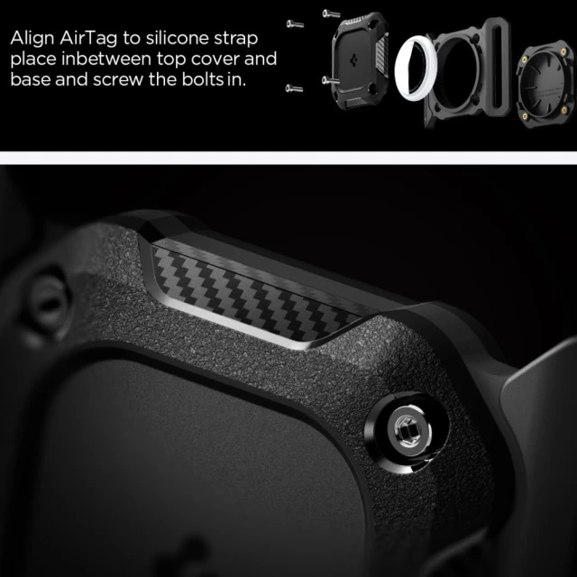 Тримач Spigen Tough Armor Pet Collar для AirTag 2 | 1 Black (ACS09780)