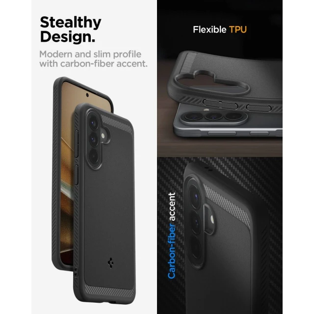 Чехол Spigen Rugged Armor для Samsung Galaxy A57 5G Matte Black (ACS09794)