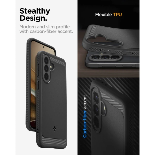 Чохол Spigen Rugged Armor для Samsung Galaxy A37 5G Matte Black (ACS09795)