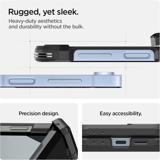 Чохол Spigen Tough Armor Pro для Samsung Galaxy Flip6 (F741) Black with MagSafe (ACS09807)