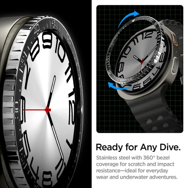 Чехол Spigen Bezel Tune Diver для Samsung Galaxy Watch 8 44 mm Black (ACS10008)