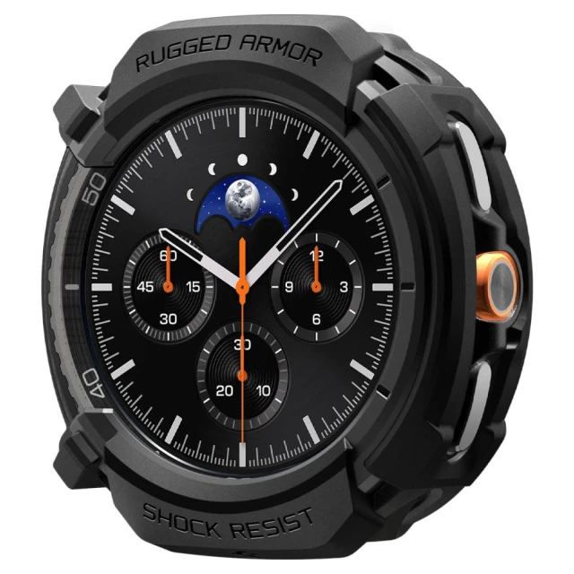 Чохол Spigen Rugged Armor для Samsung Galaxy Watch 8 Classic 46 mm Matte Black (ACS10012)