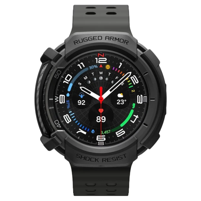 Чохол Spigen Rugged Armor для Samsung Galaxy Watch 8 Classic 46 mm Matte Black (ACS10012)